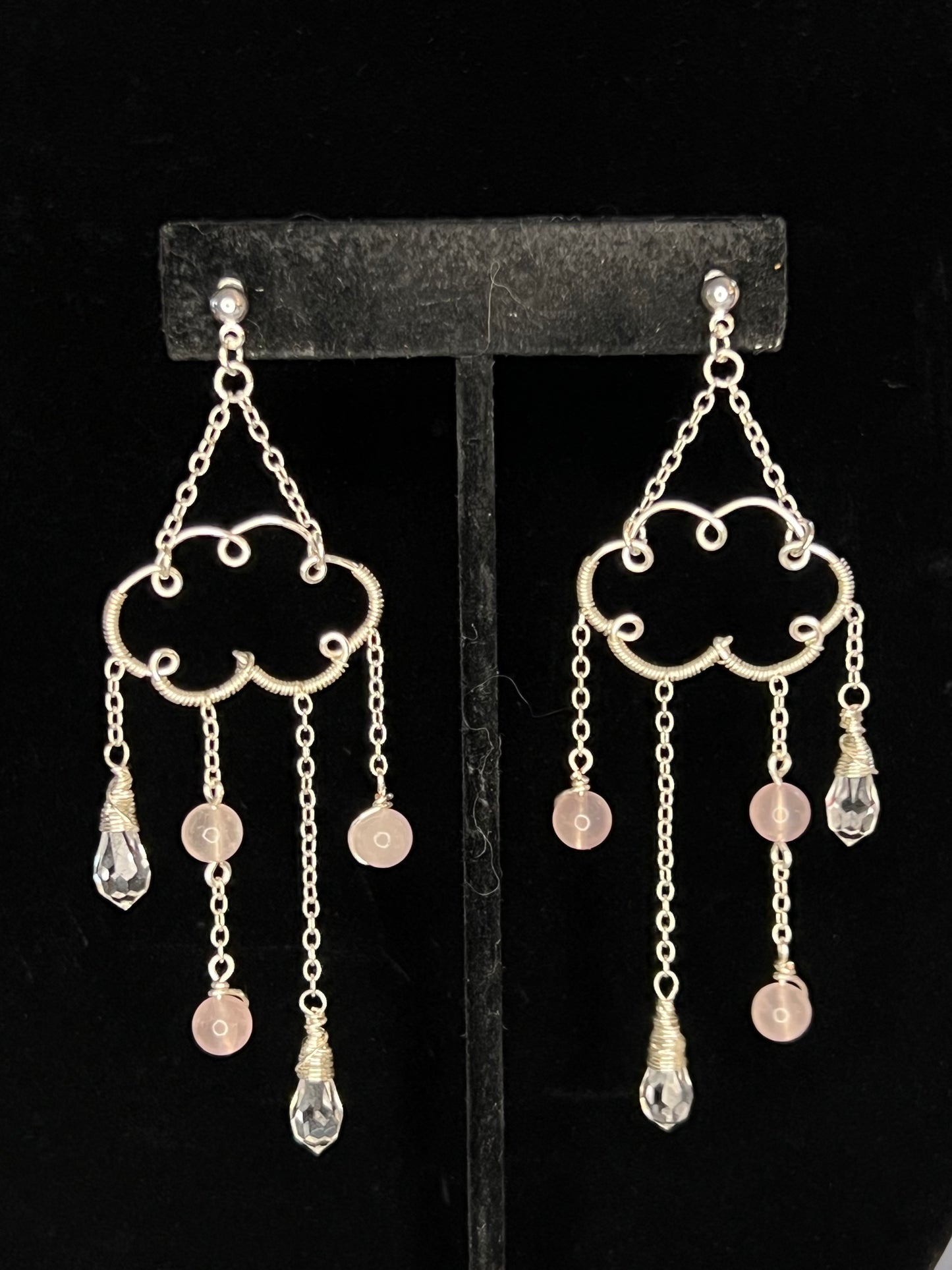 Rain Cloud Dangle Earrings - Customizable