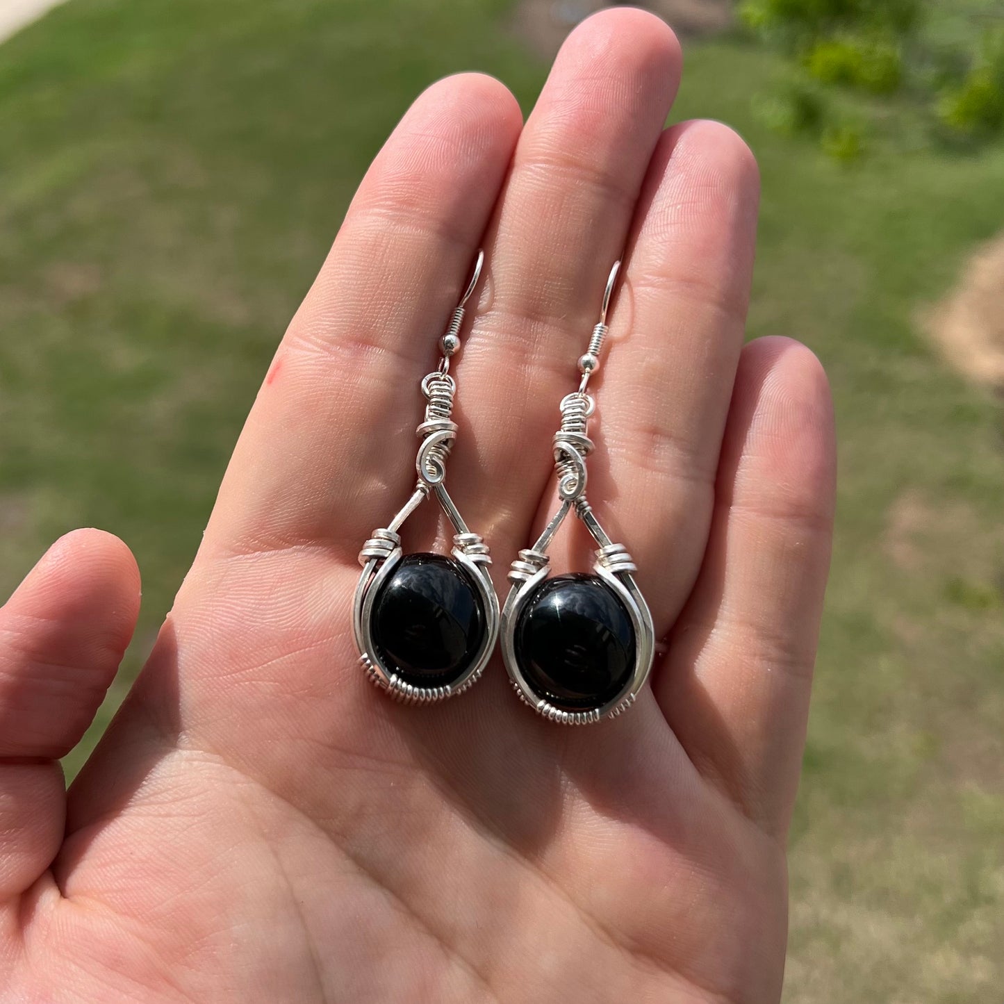 "Onyx Obsession" - Black Onyx Dangle Earrings