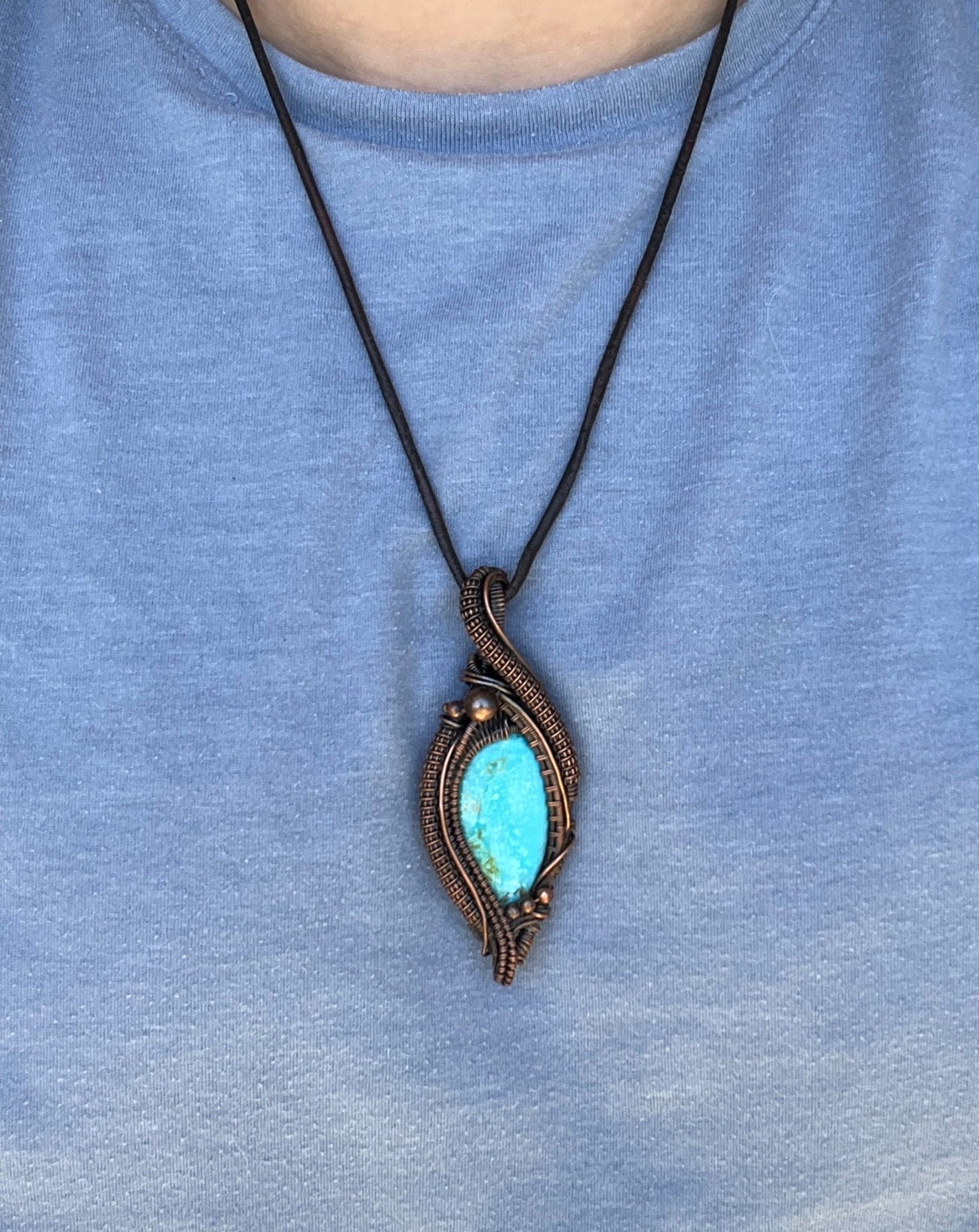 "Rhapsody In Blue" - Vibrant Turquoise Pendant