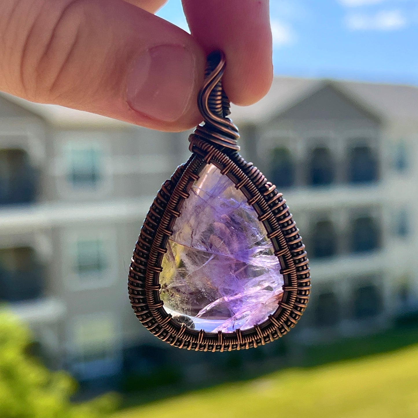 "Majestic King's Coil" - Amethyst Statement Pendant
