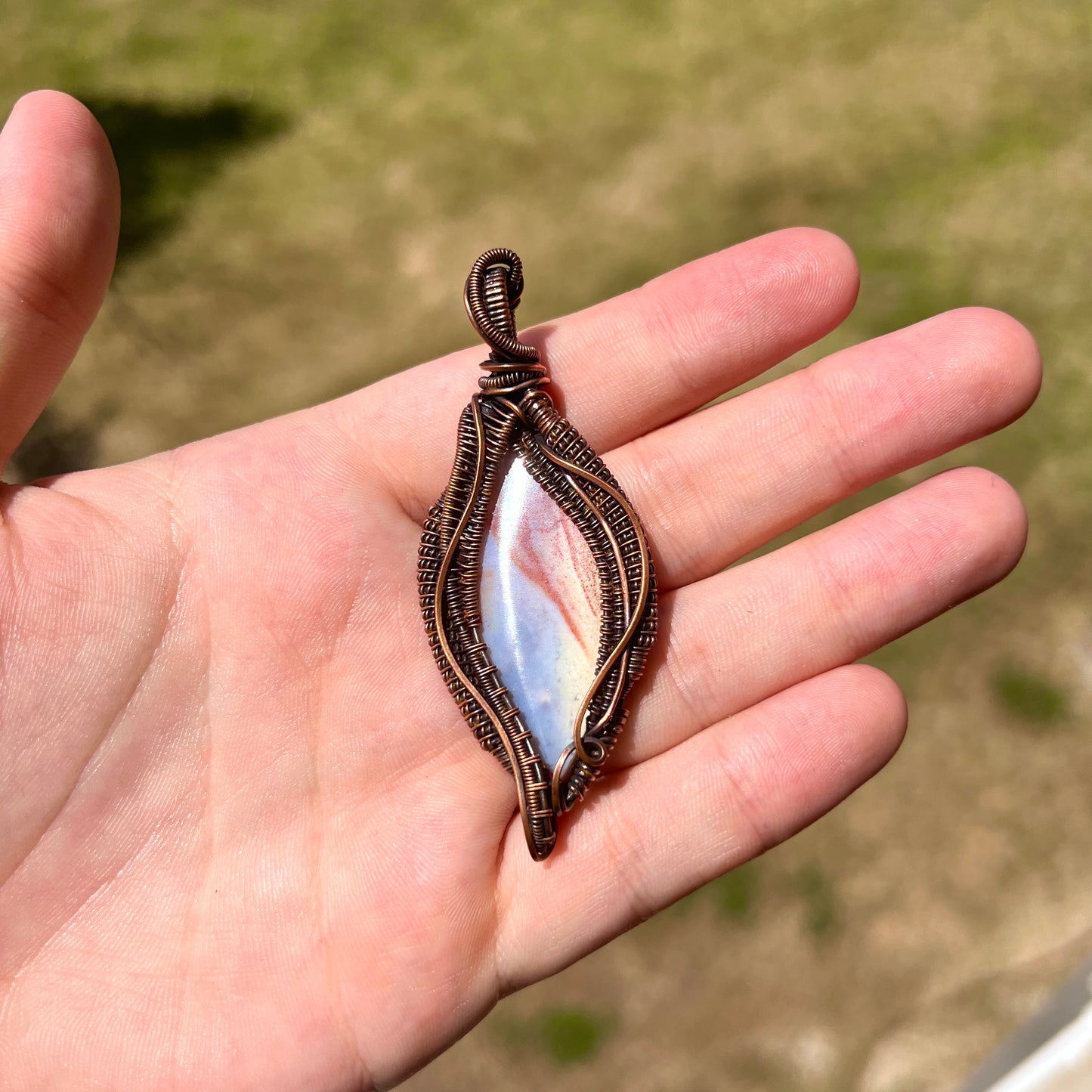 "Elven Elegance" - Agate Crystal Pendant