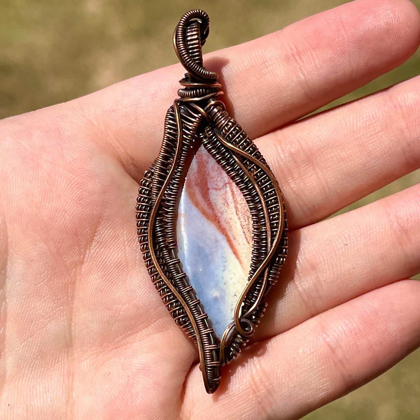 "Elven Elegance" - Agate Crystal Pendant