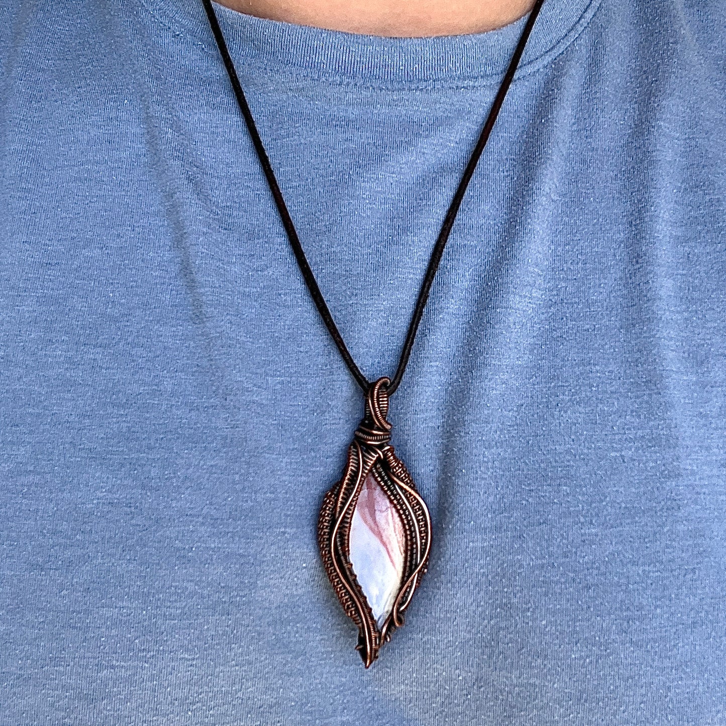 "Elven Elegance" - Agate Crystal Pendant