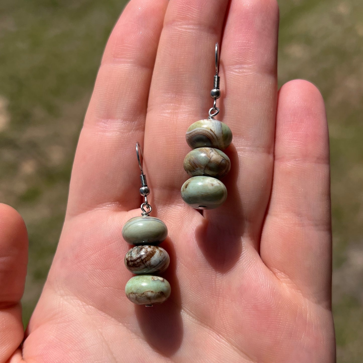 African Turquoise Earrings