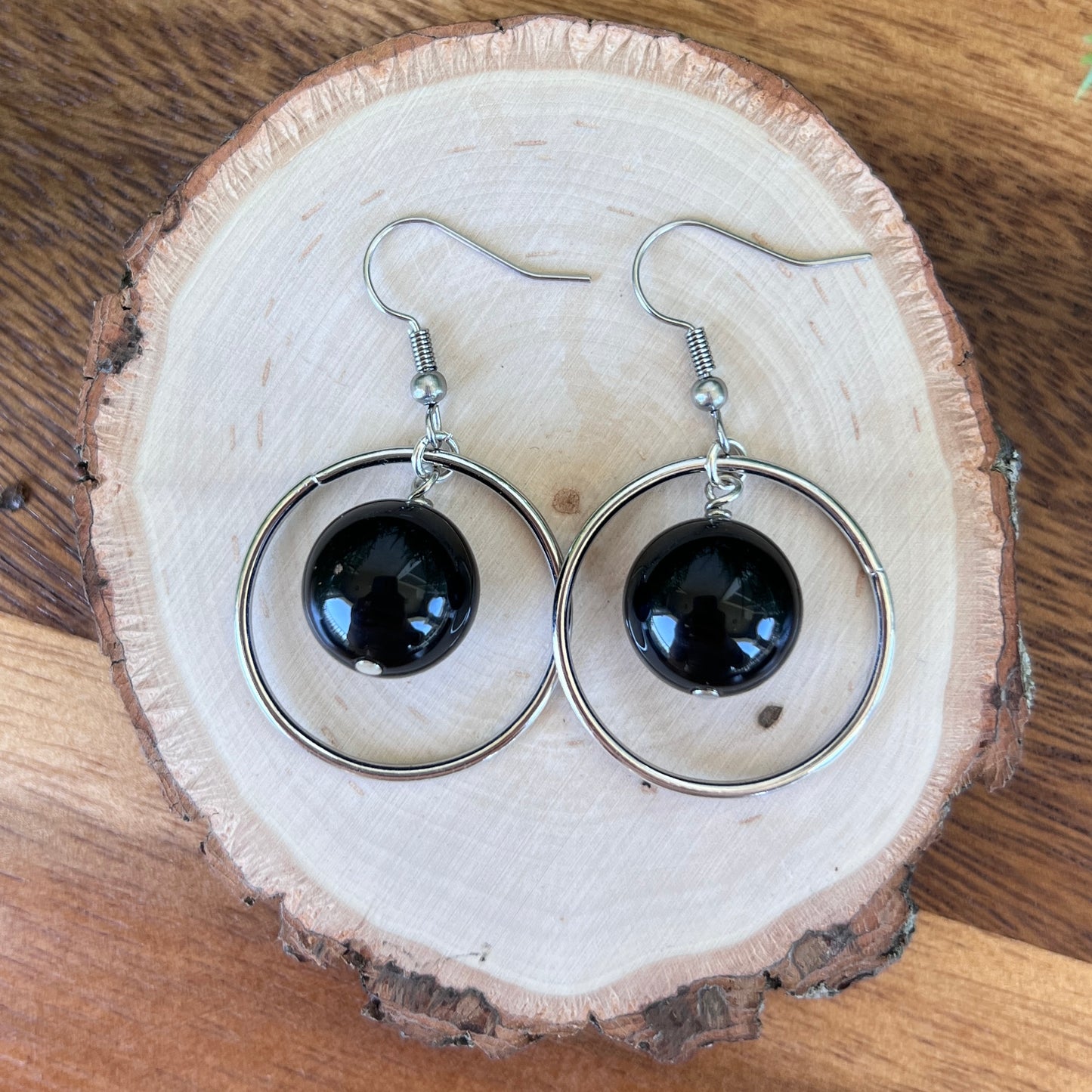 Crystal Hoop Dangle Earrings