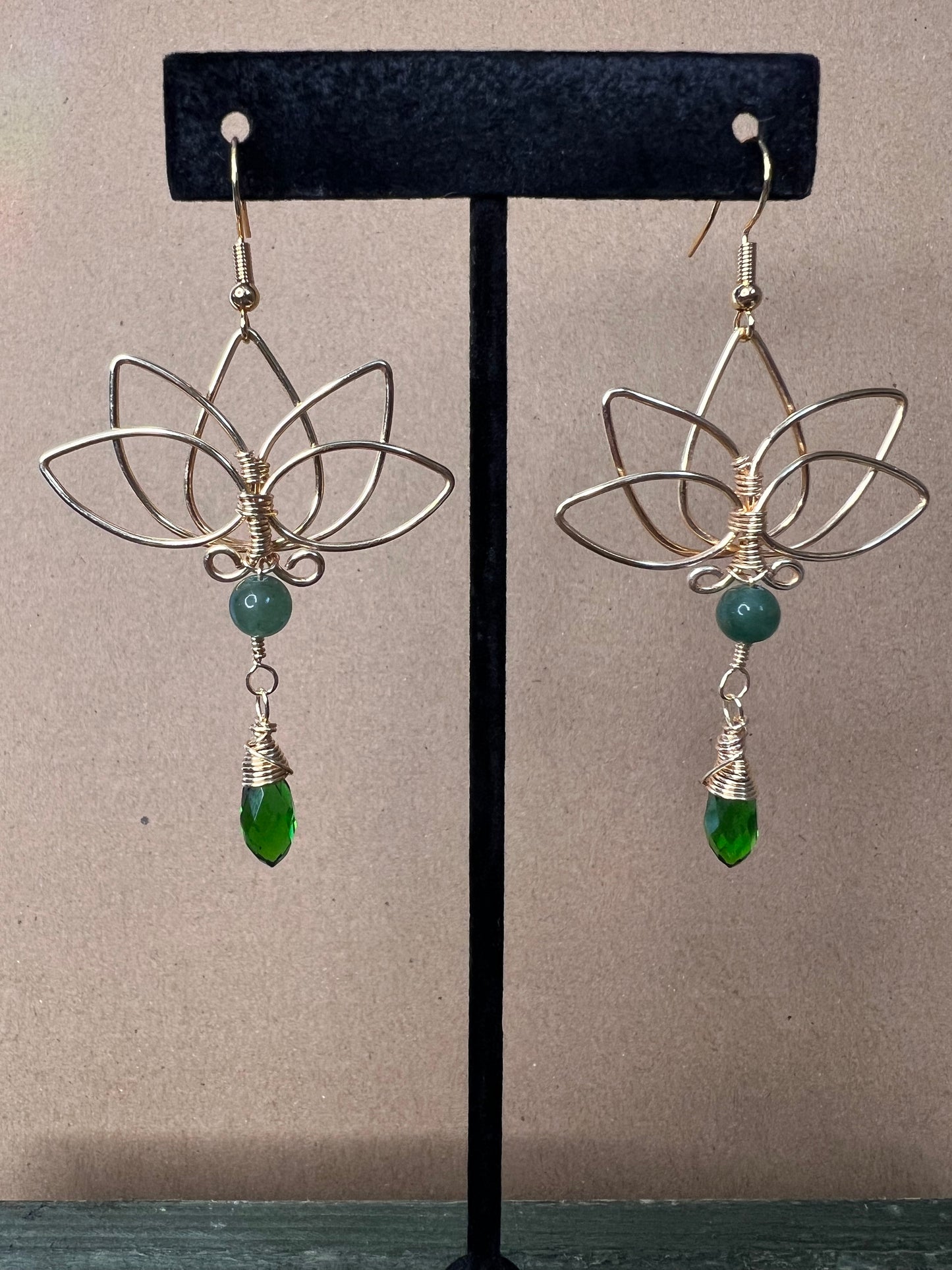 Lotus Flower Earrings - Customizable