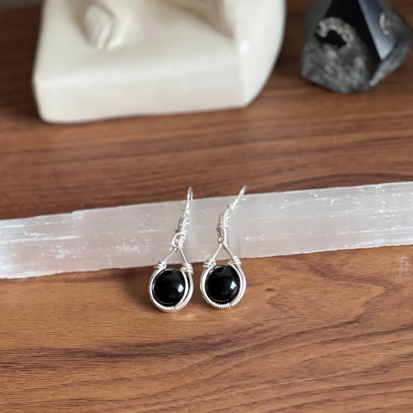 "Onyx Obsession" - Black Onyx Dangle Earrings
