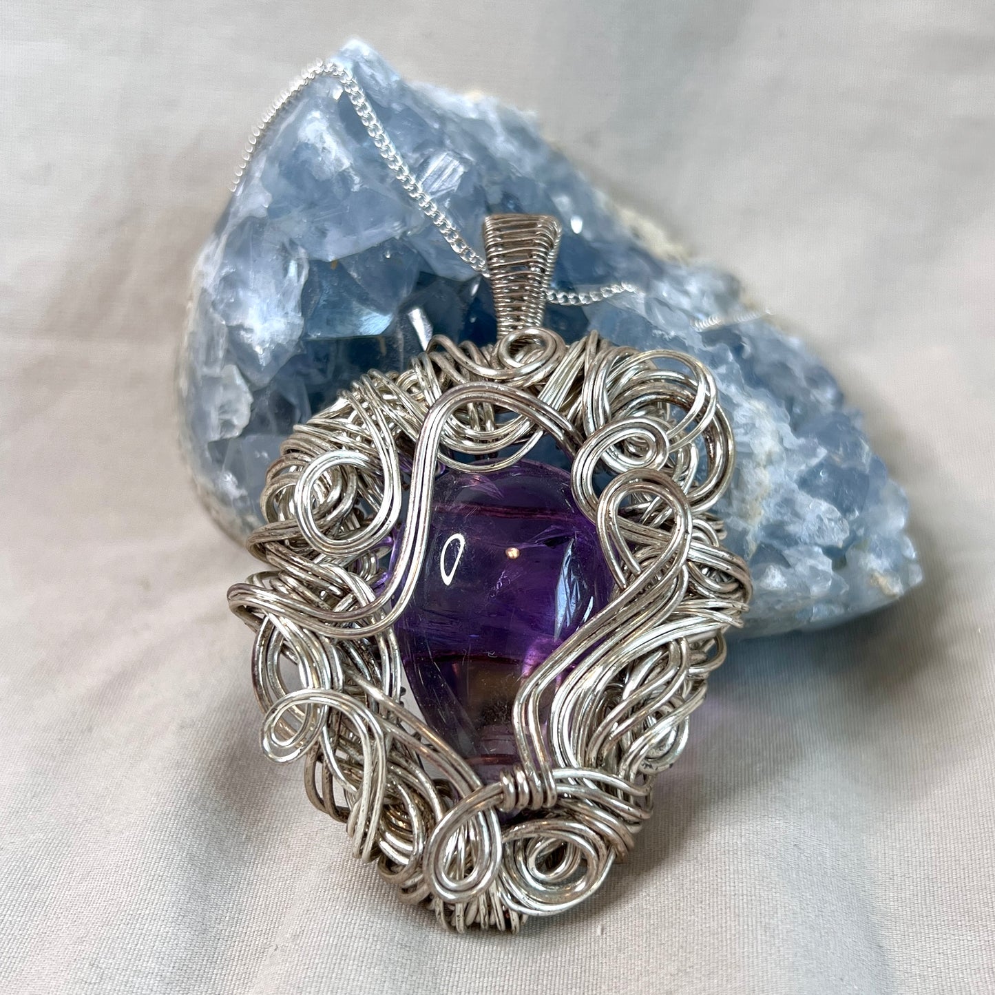 "Bold and Beautiful" - Chunky Amethyst Statement Pendant