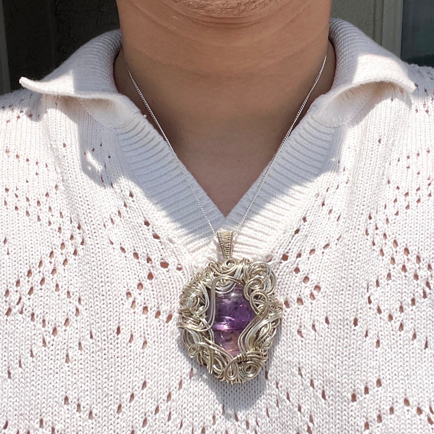 "Bold and Beautiful" - Chunky Amethyst Statement Pendant