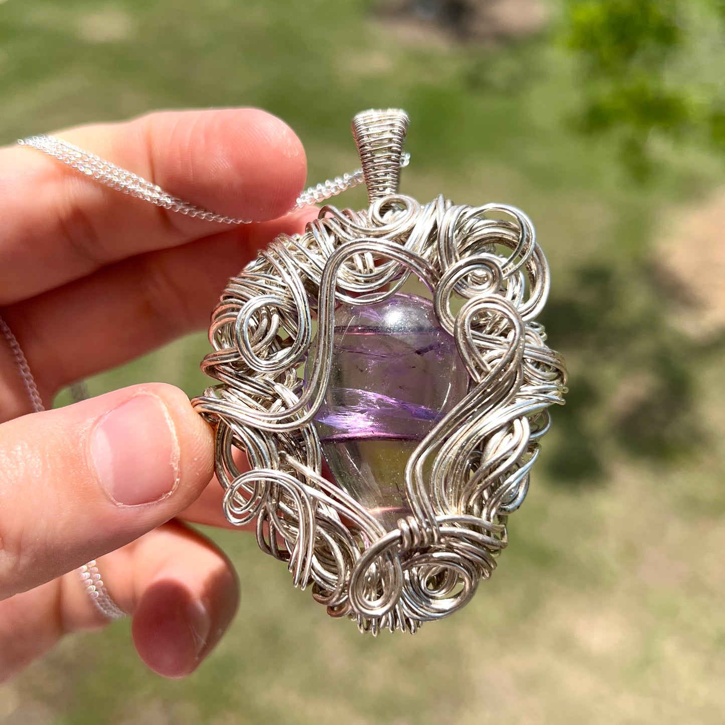 "Bold and Beautiful" - Chunky Amethyst Statement Pendant