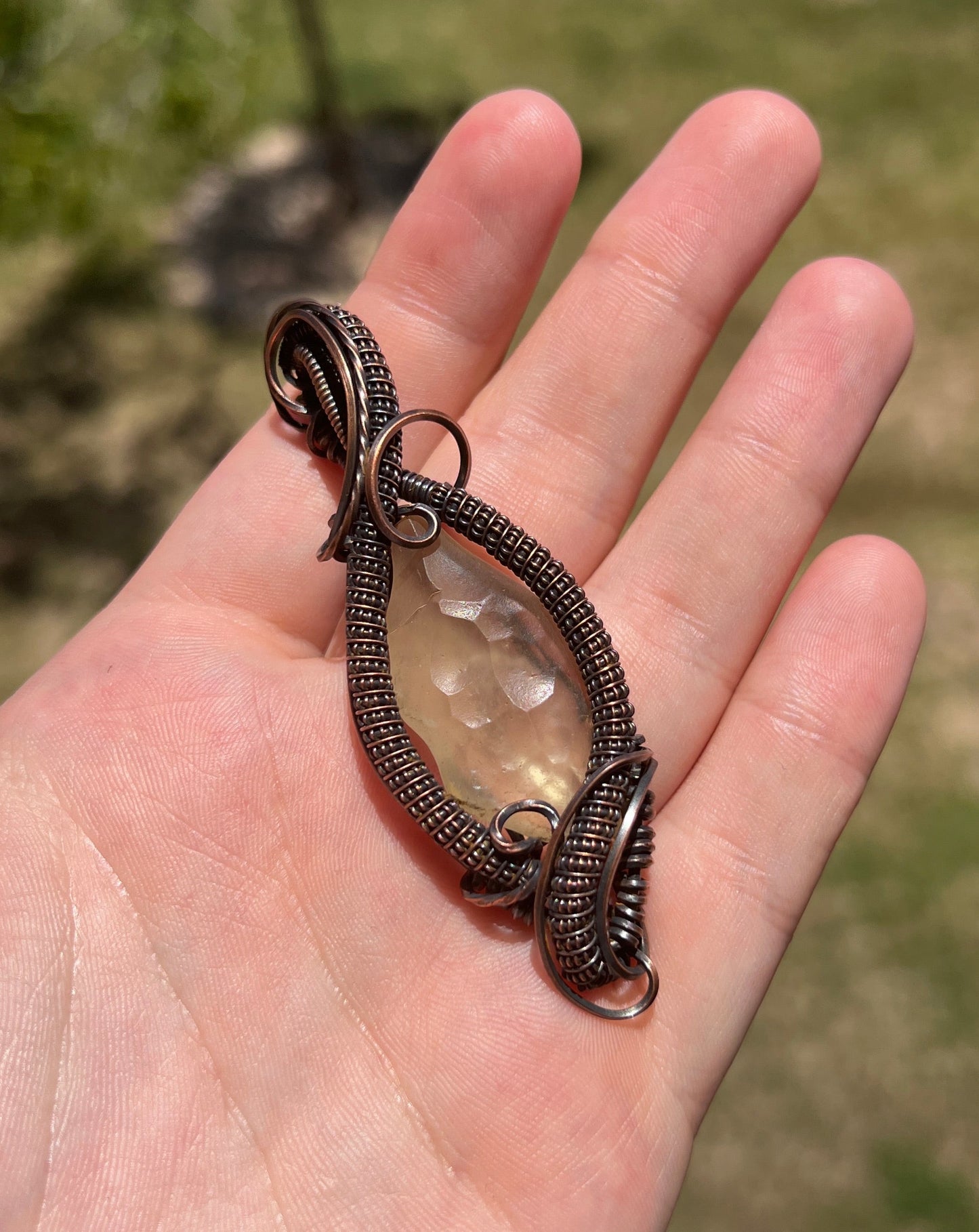 "Celestial Alignment" - Libyan Desert Glass Pendant