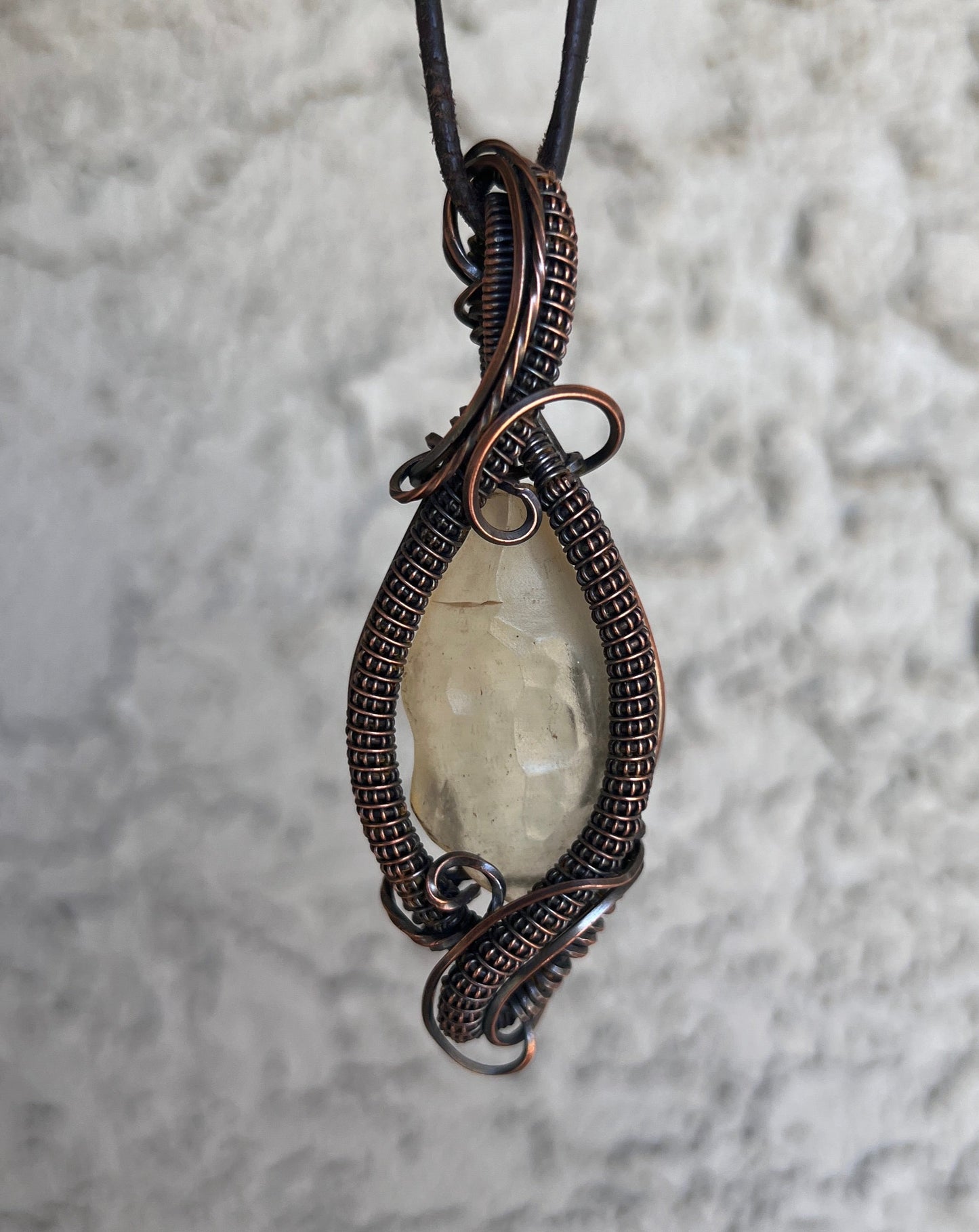 "Celestial Alignment" - Libyan Desert Glass Pendant