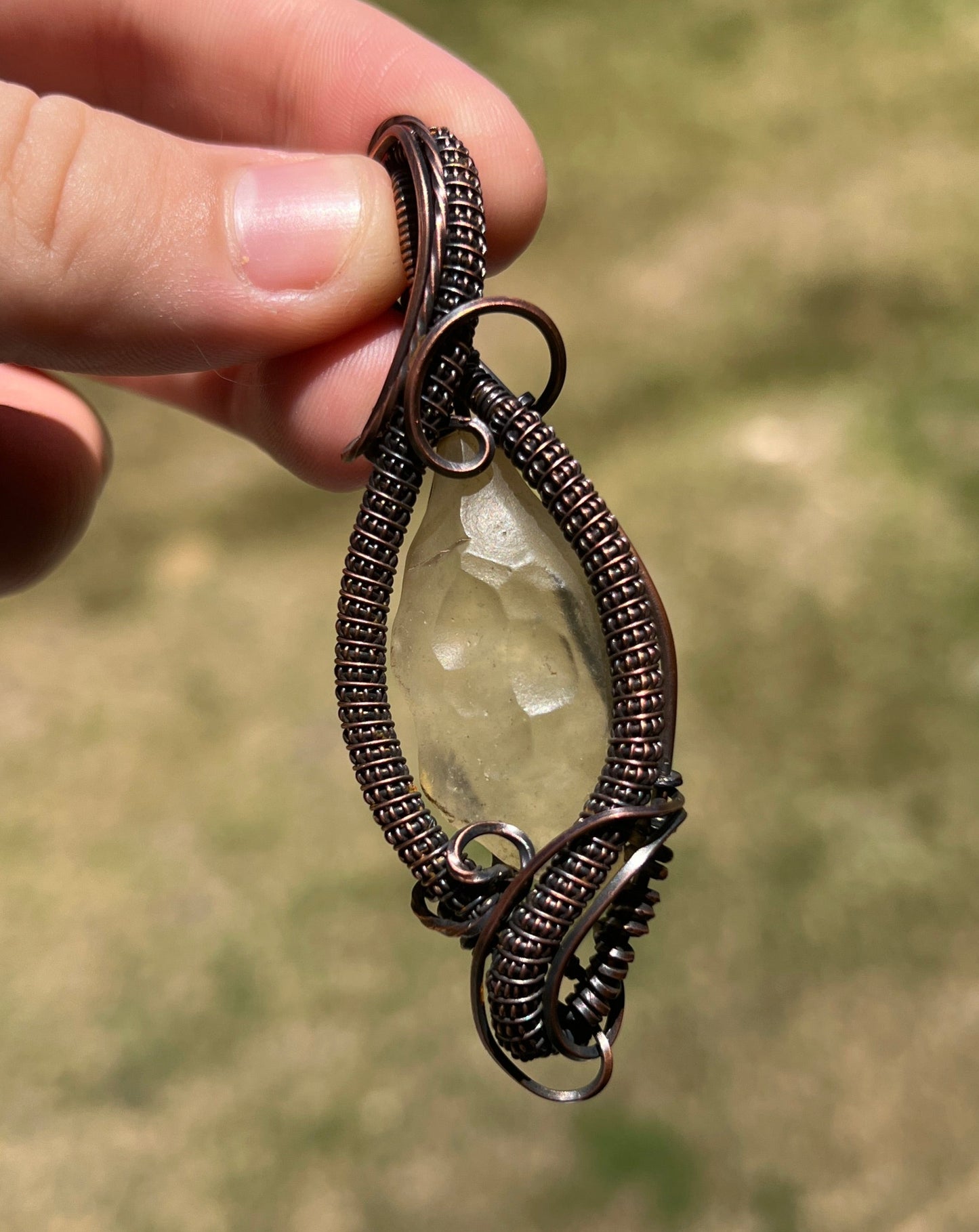 "Celestial Alignment" - Libyan Desert Glass Pendant