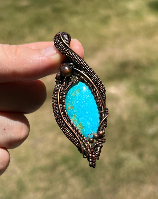 "Rhapsody In Blue" - Vibrant Turquoise Pendant