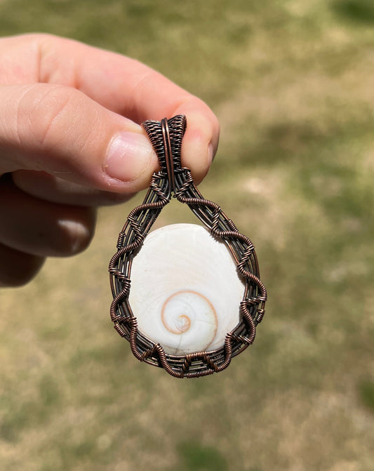 "She Sells Seashells" - Eye of Shiva Copper Pendant