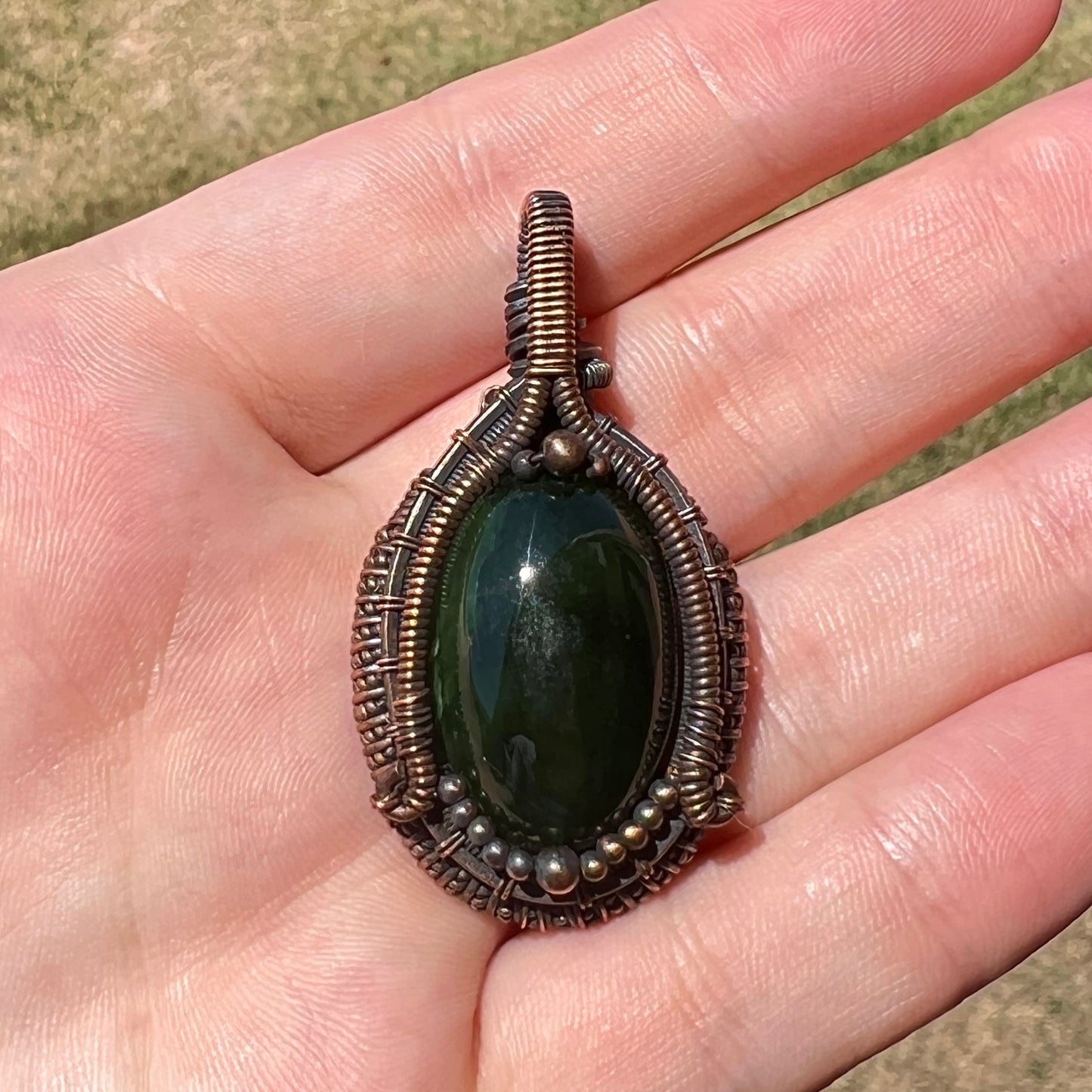 "Fortune's Favorite" - Green Jade Crystal Pendant