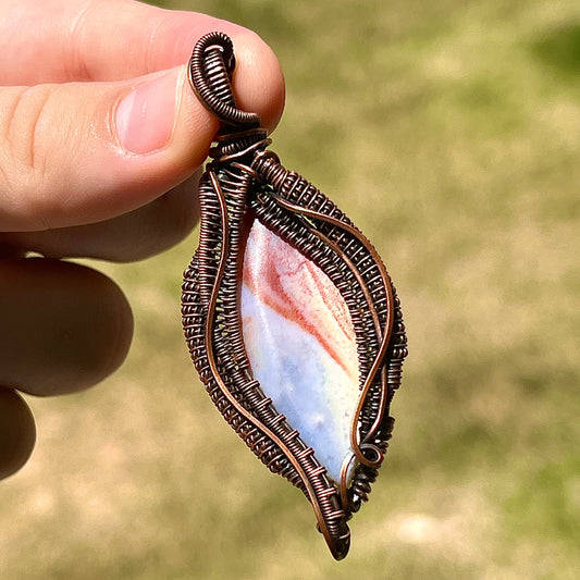 "Elven Elegance" - Agate Crystal Pendant