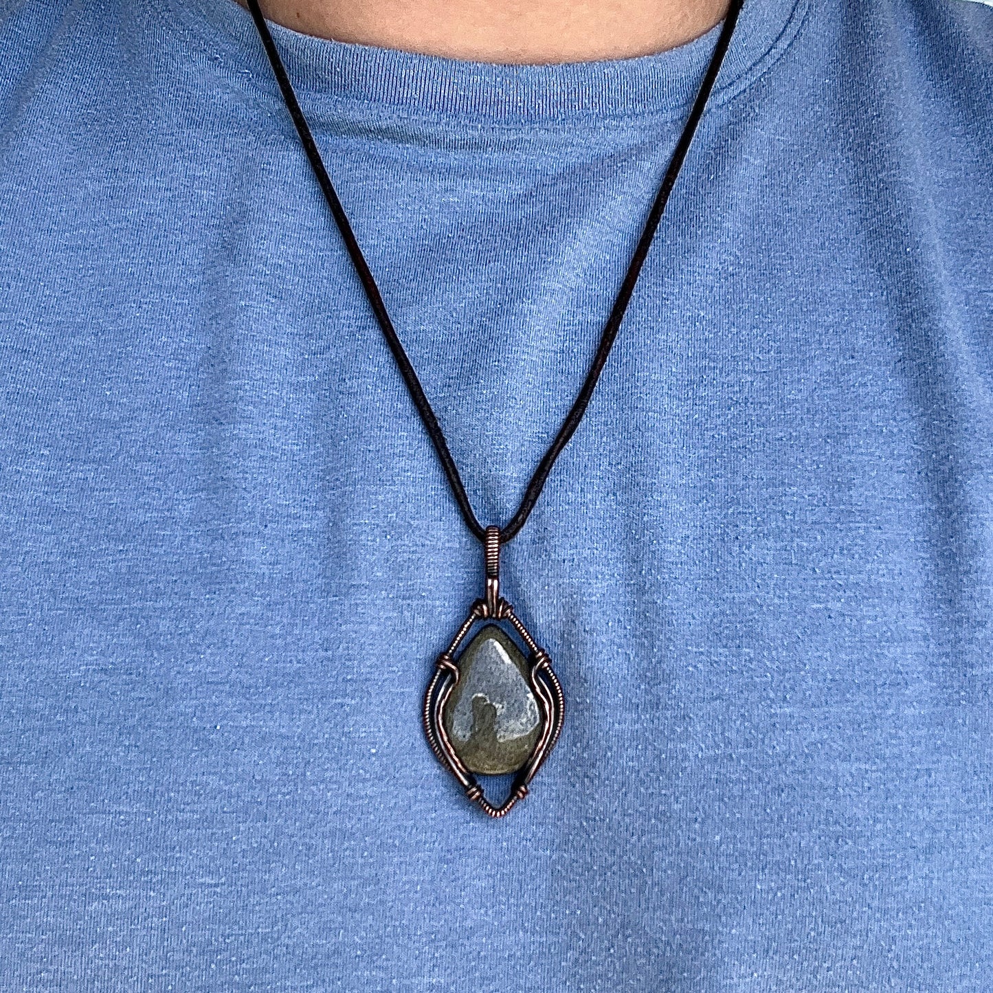 "Aura Armor" - Golden Sheen Obsidian Pendant