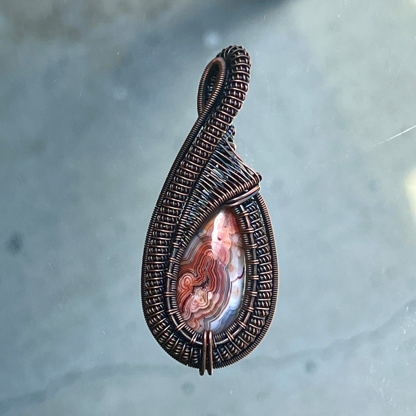 "Joyful Noise" - Crazy Lace Agate Pendant