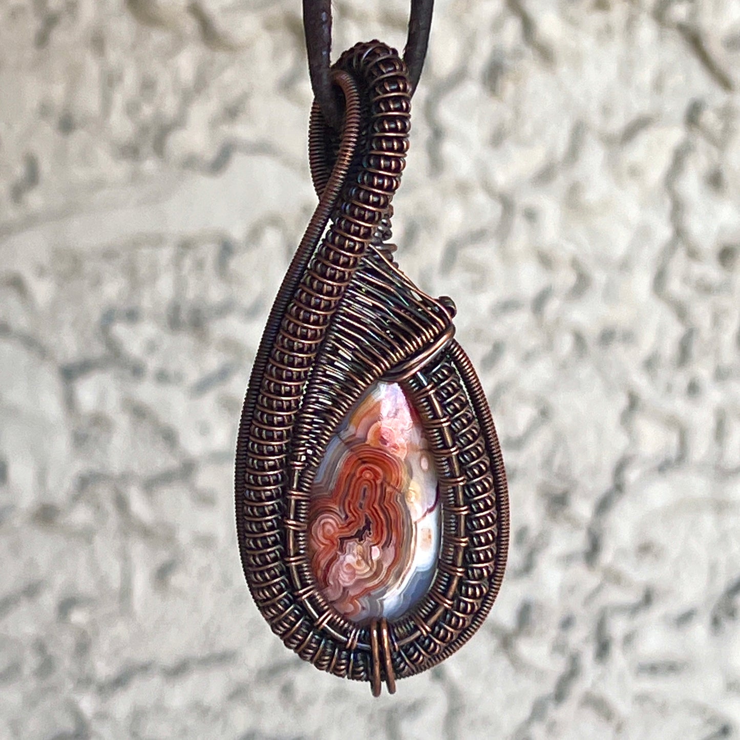 "Joyful Noise" - Crazy Lace Agate Pendant