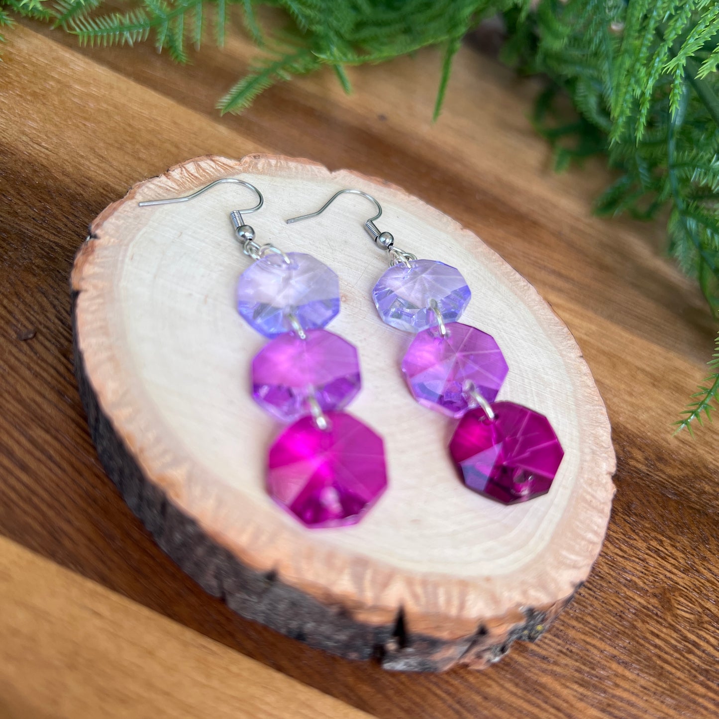 Ombre Octagon Earrings