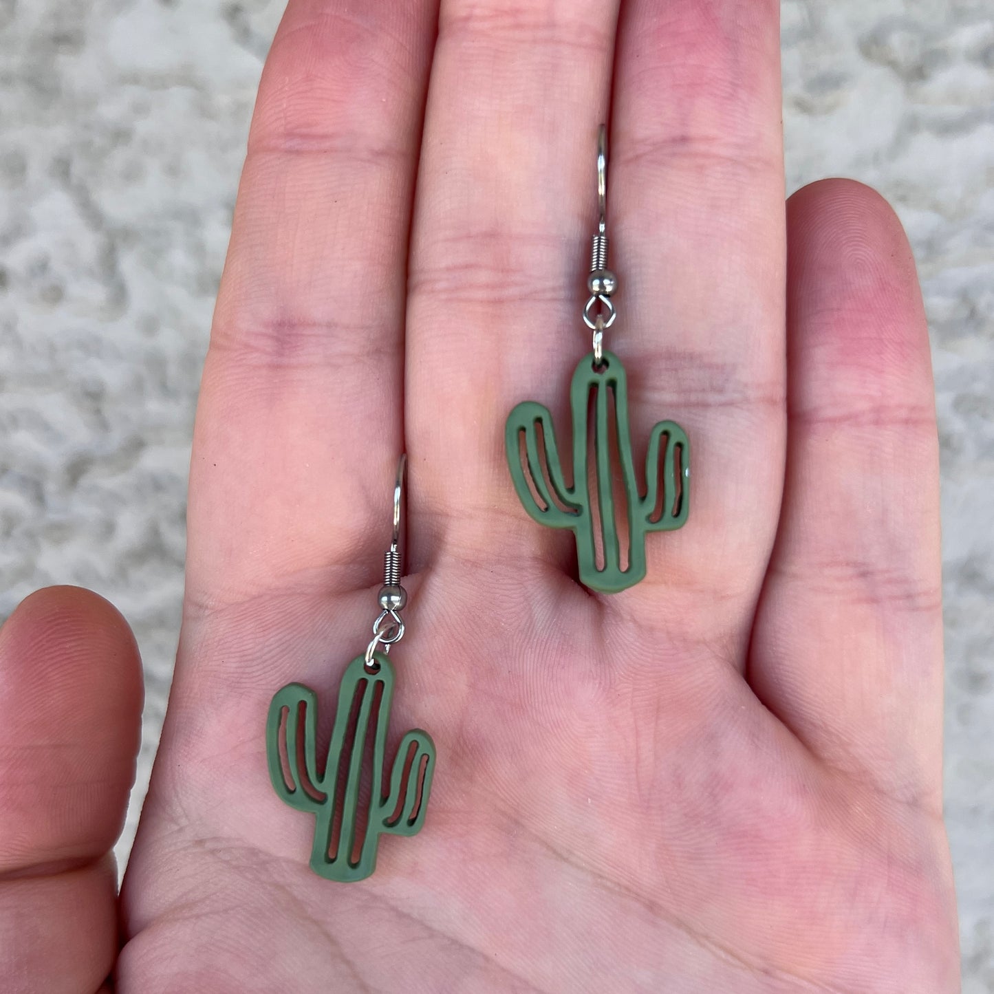 Clay Cactus Earrings