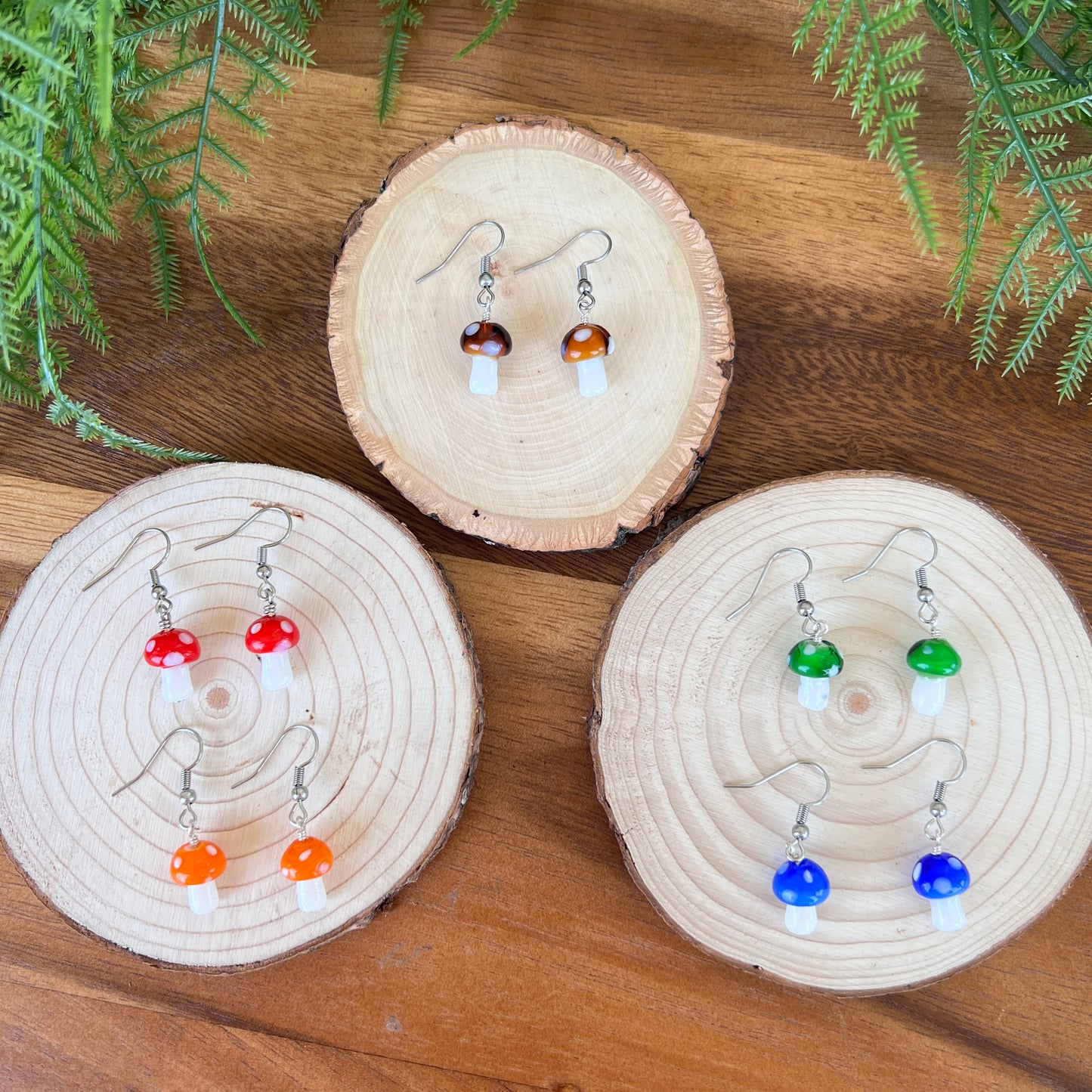Mini Mushroom Earrings