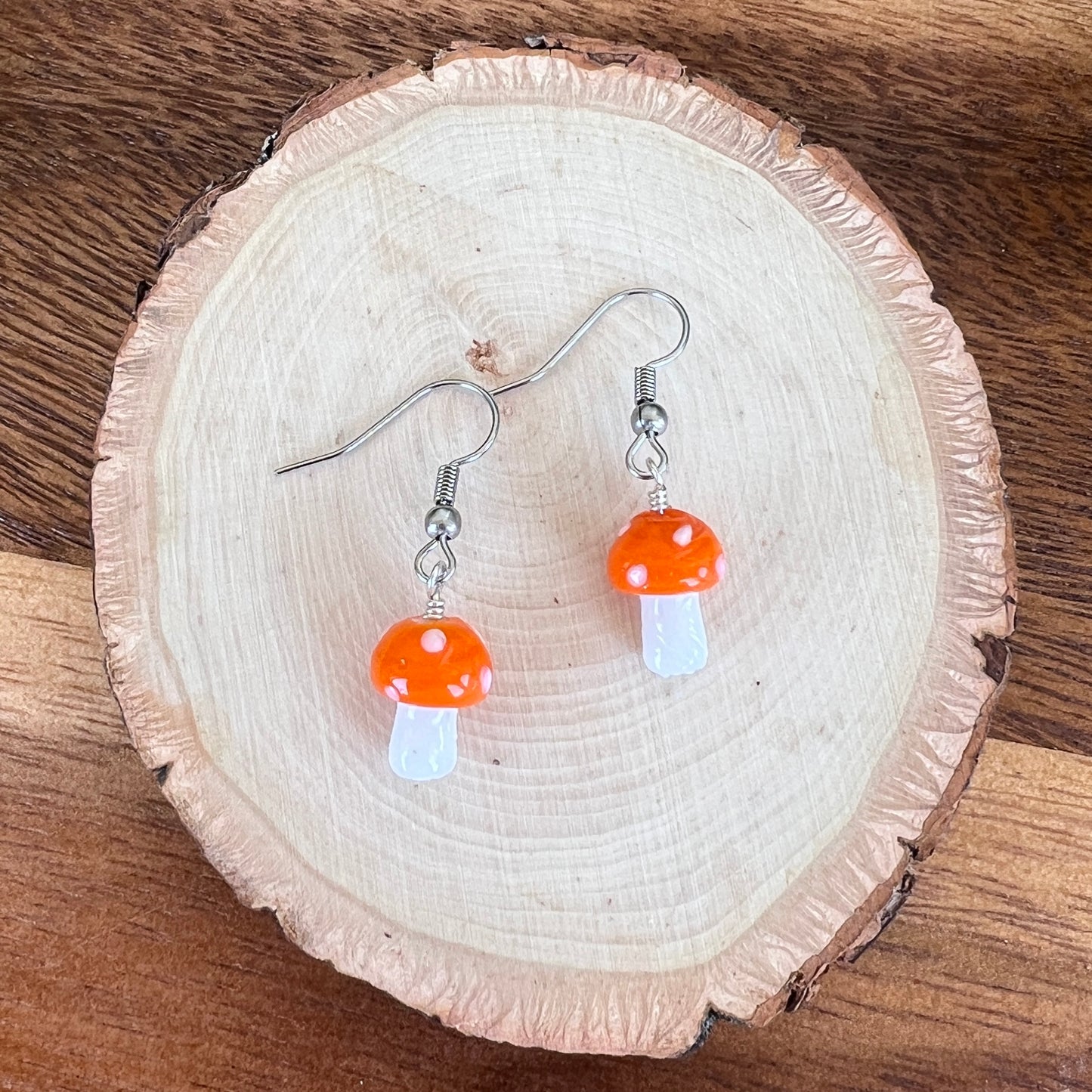 Mini Mushroom Earrings