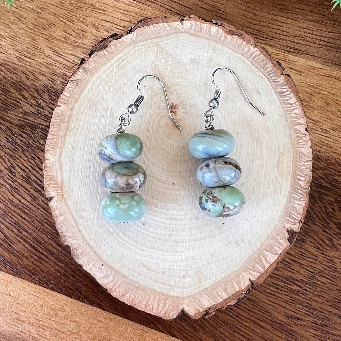 African Turquoise Earrings