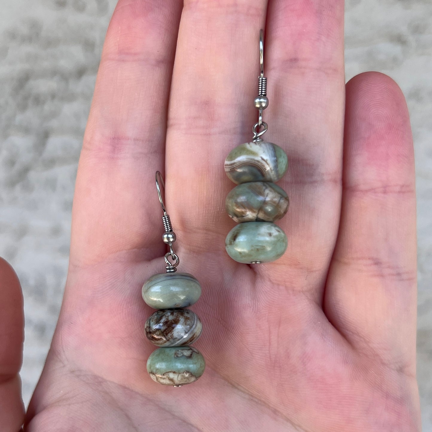 African Turquoise Earrings